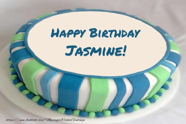 Greetings Cards for Birthday -  Cake Happy Birthday Jasmine!