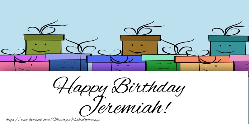 Greetings Cards for Birthday - Gift Box | Happy Birthday Jeremiah!