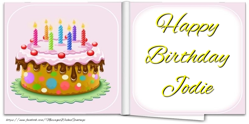 Greetings Cards for Birthday - Cake | Happy Birthday Jodie