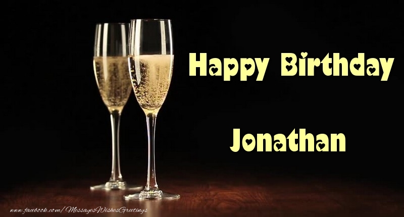Greetings Cards for Birthday - Champagne | Happy Birthday Jonathan