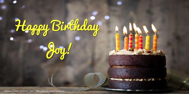 Greetings Cards for Birthday -  Cake Happy Birthday Joy!