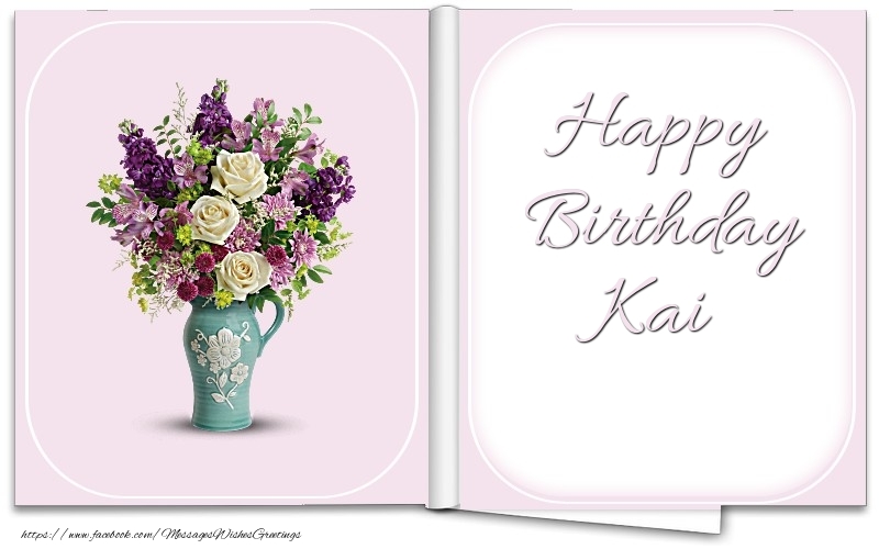 Greetings Cards for Birthday - Bouquet Of Flowers | Happy Birthday Kai