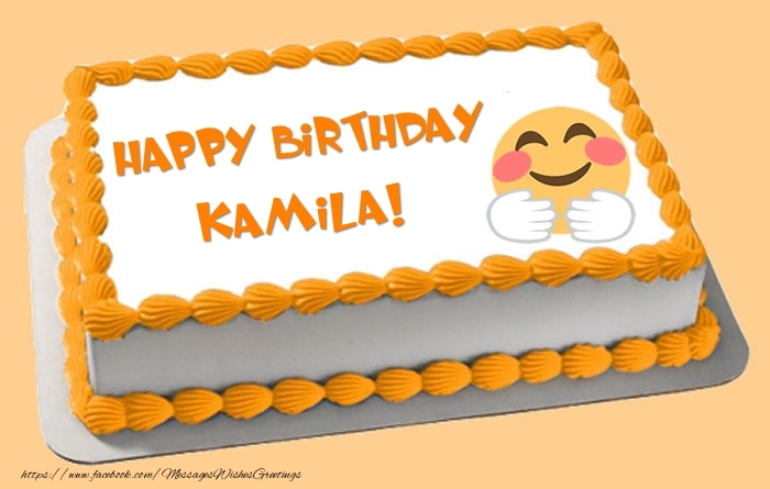 Greetings Cards for Birthday - Happy Birthday Kamila! Cake