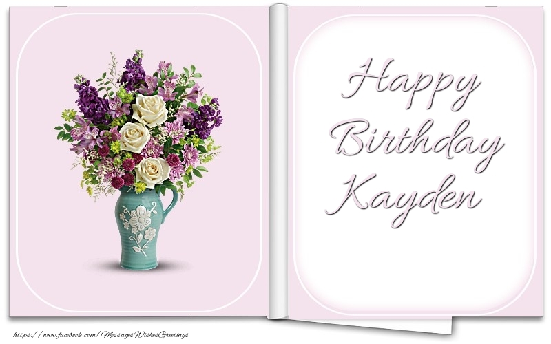 Greetings Cards for Birthday - Bouquet Of Flowers | Happy Birthday Kayden