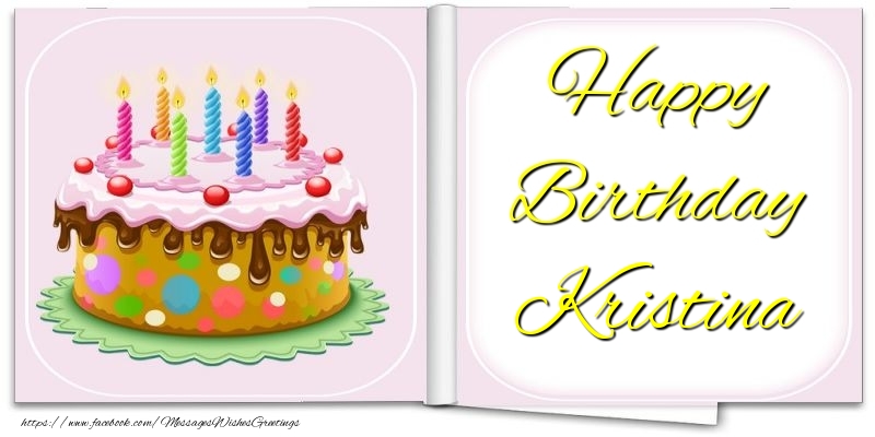 Greetings Cards for Birthday - Cake | Happy Birthday Kristina