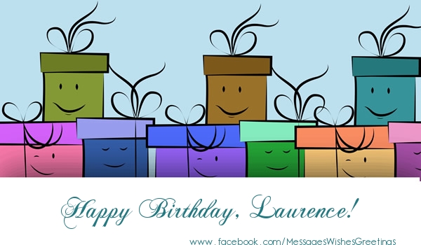 Greetings Cards for Birthday - Gift Box | Happy Birthday, Laurence!
