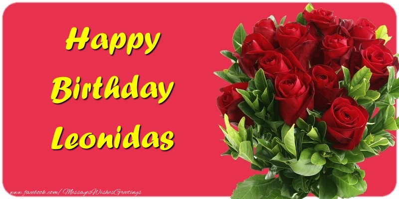 Greetings Cards for Birthday - Roses | Happy Birthday Leonidas