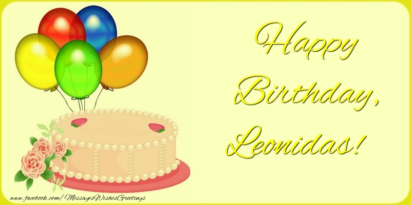 Greetings Cards for Birthday - Balloons & Cake | Happy Birthday, Leonidas