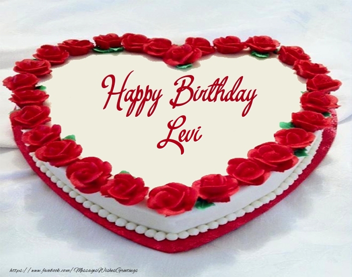 Greetings Cards for Birthday - Cake | Happy Birthday Levi