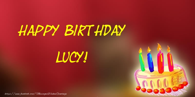 Greetings Cards for Birthday - Happy Birthday Lucy!