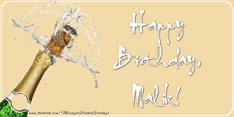 Greetings Cards for Birthday - Happy Birthday, Malik