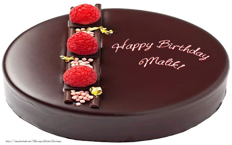Greetings Cards for Birthday - Cake | Happy Birthday Malik!