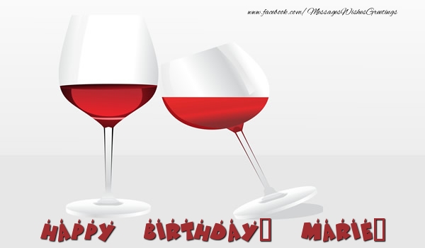 Greetings Cards for Birthday - Champagne | Happy Birthday, Marie!