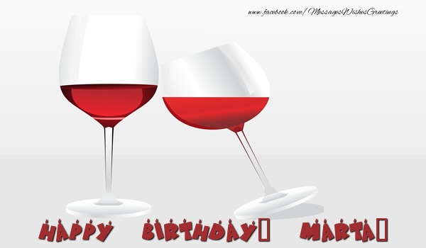 Greetings Cards for Birthday - Champagne | Happy Birthday, Marta!