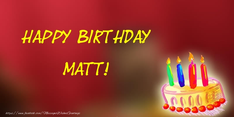 Greetings Cards for Birthday - Champagne | Happy Birthday Matt!