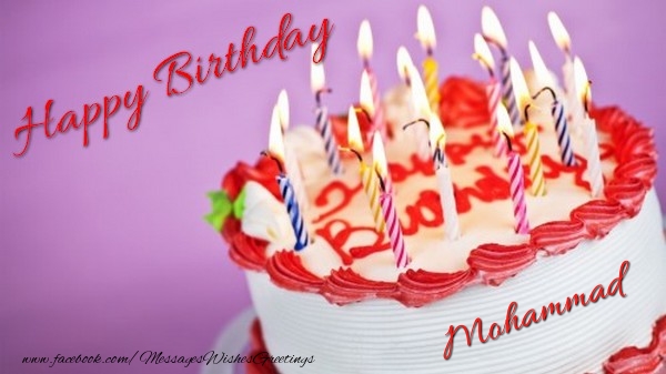 Greetings Cards for Birthday - Cake & Candels | Happy birthday, Mohammad!