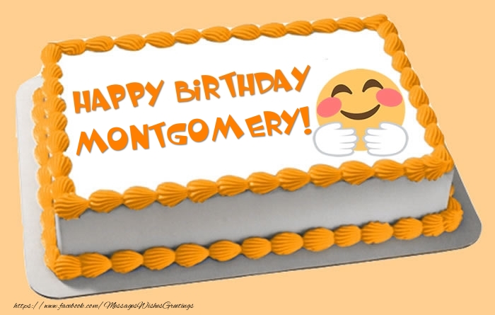Greetings Cards for Birthday -  Happy Birthday Montgomery! Cake