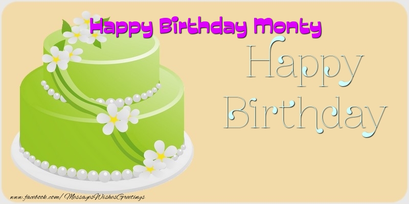 Greetings Cards for Birthday - Happy Birthday Monty