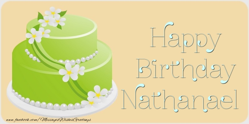 Greetings Cards for Birthday - Cake | Happy Birthday Nathanael