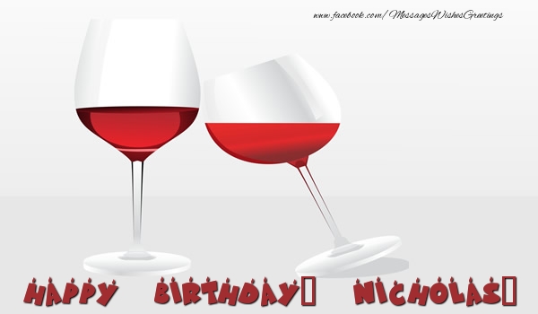 Greetings Cards for Birthday - Champagne | Happy Birthday, Nicholas!
