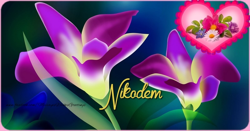 Greetings Cards for Birthday - Bouquet Of Flowers & Gift Box | Happy Birthday Nikodem