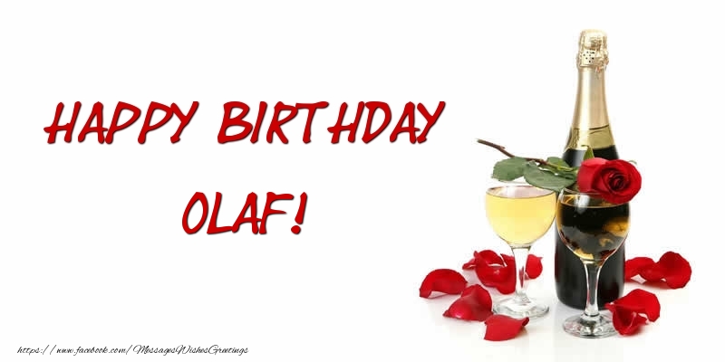 Greetings Cards for Birthday - Champagne | Happy Birthday Olaf