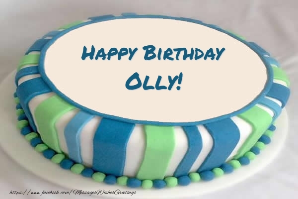 Greetings Cards for Birthday - Cake Happy Birthday Olly!