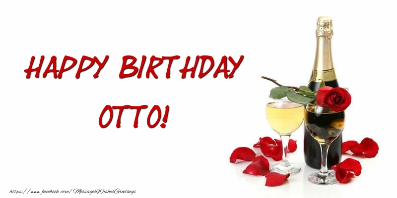  Greetings Cards for Birthday - Champagne | Happy Birthday Otto