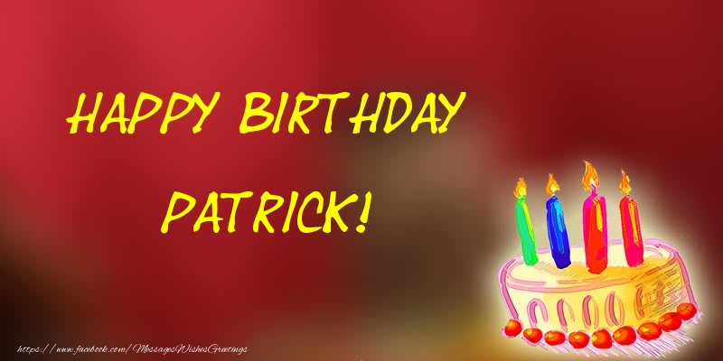 Greetings Cards for Birthday - Champagne | Happy Birthday Patrick!