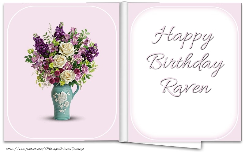 Greetings Cards for Birthday - Happy Birthday Raven
