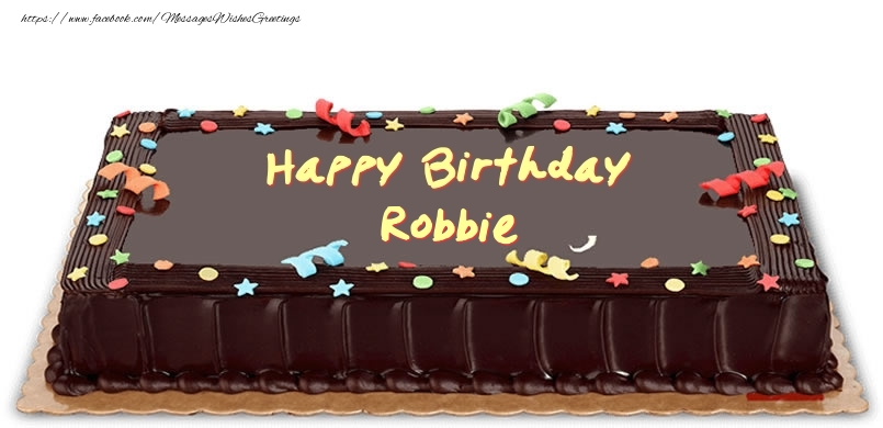 Greetings Cards for Birthday - Cake | Happy Birthday Robbie