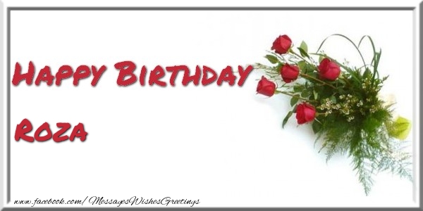 Greetings Cards for Birthday - Bouquet Of Flowers | Happy Birthday Roza
