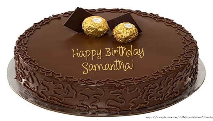 Greetings Cards for Birthday -  Cake - Happy Birthday Samantha!
