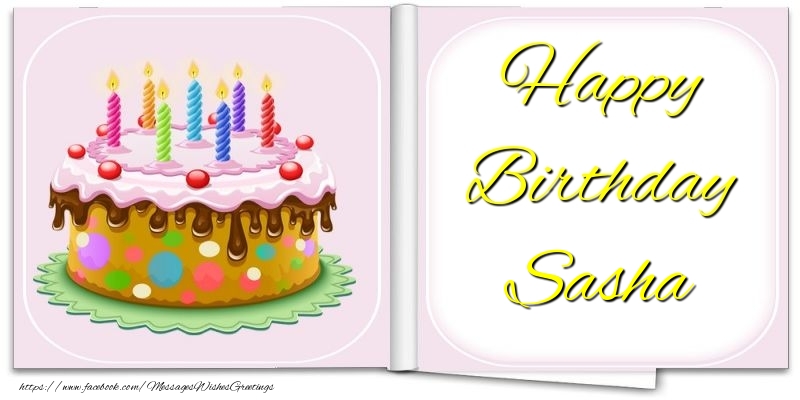Greetings Cards for Birthday - Cake | Happy Birthday Sasha