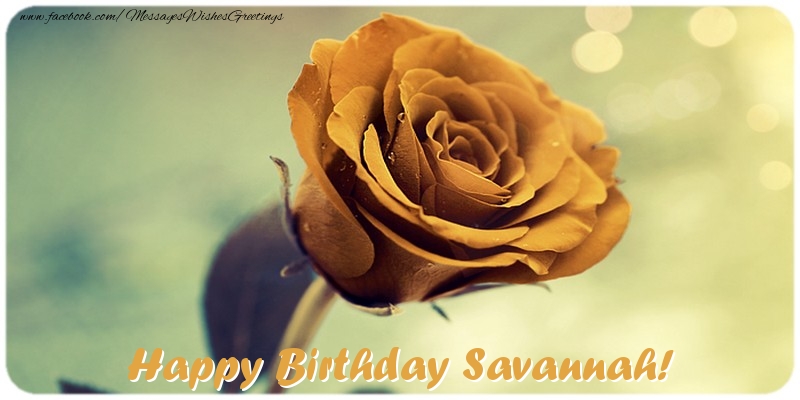 Greetings Cards for Birthday - Roses | Happy Birthday Savannah!