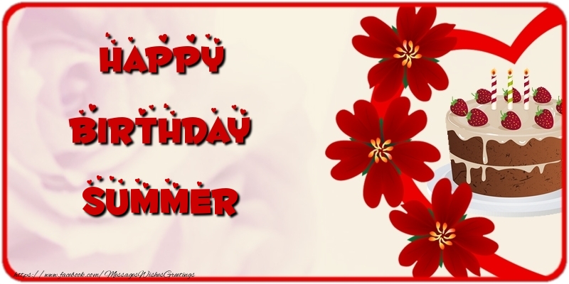 Greetings Cards for Birthday - Happy Birthday Summer