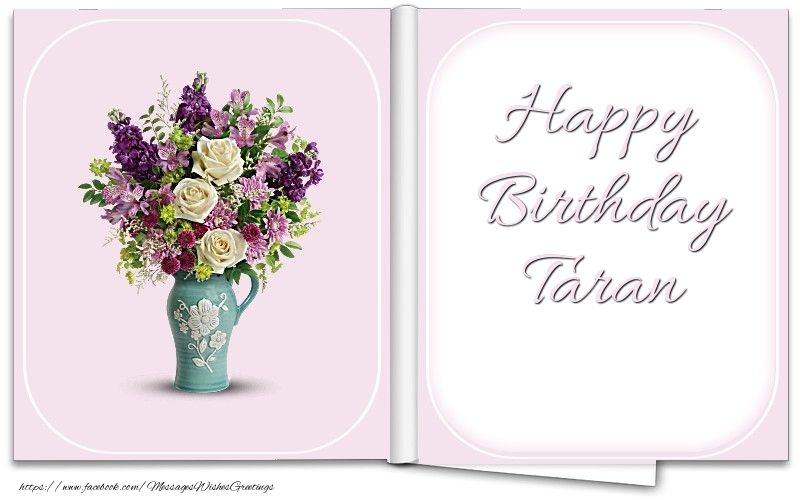 Greetings Cards for Birthday - Bouquet Of Flowers | Happy Birthday Taran