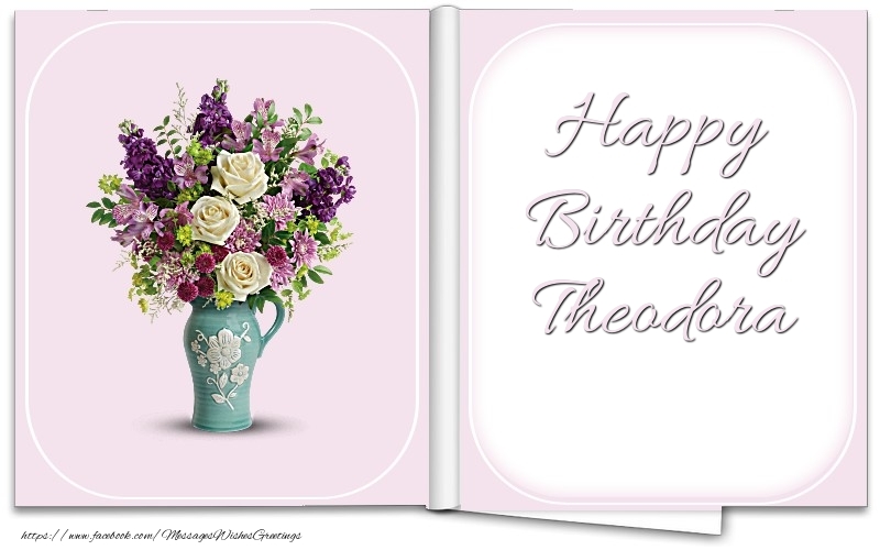 Greetings Cards for Birthday - Bouquet Of Flowers | Happy Birthday Theodora
