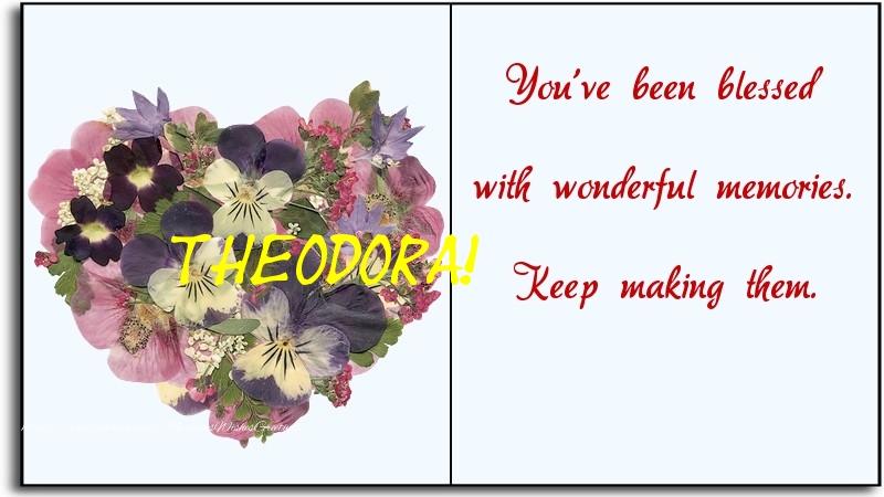 Greetings Cards for Birthday - Champagne | Happy Birthday Theodora!