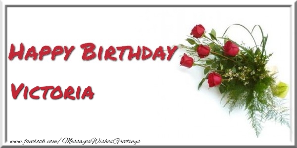 Greetings Cards for Birthday - Bouquet Of Flowers | Happy Birthday Victoria