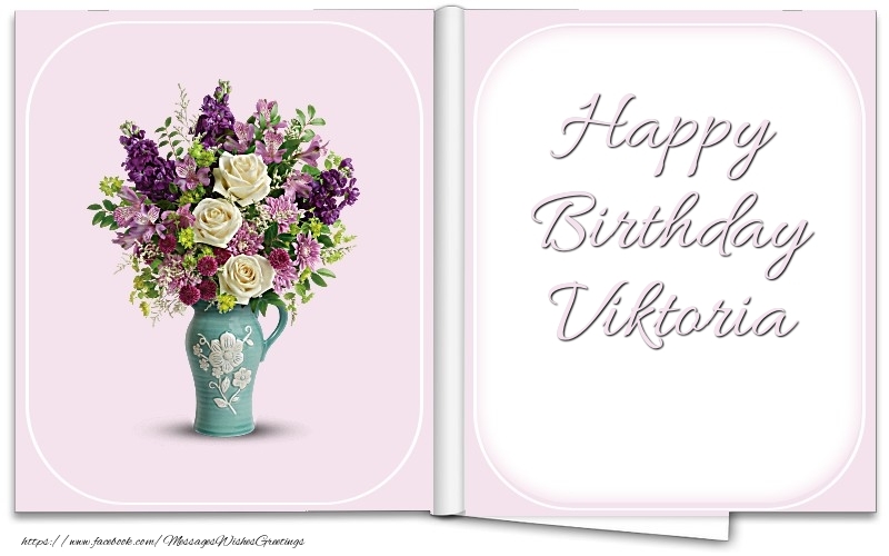 Greetings Cards for Birthday - Bouquet Of Flowers | Happy Birthday Viktoria