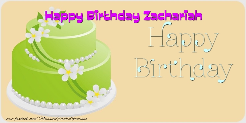 Greetings Cards for Birthday - Balloons & Cake | Happy Birthday Zachariah
