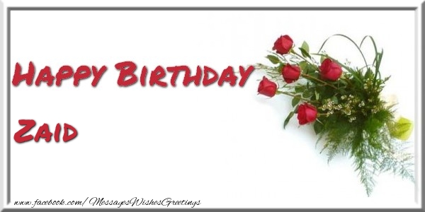 Greetings Cards for Birthday - Bouquet Of Flowers | Happy Birthday Zaid