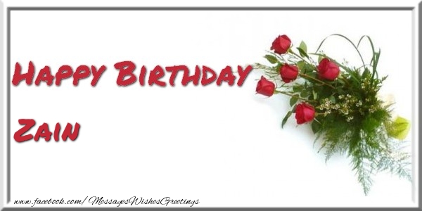 Greetings Cards for Birthday - Bouquet Of Flowers | Happy Birthday Zain