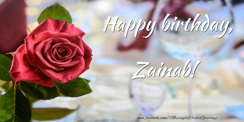 Greetings Cards for Birthday - Happy birthday, Zainab