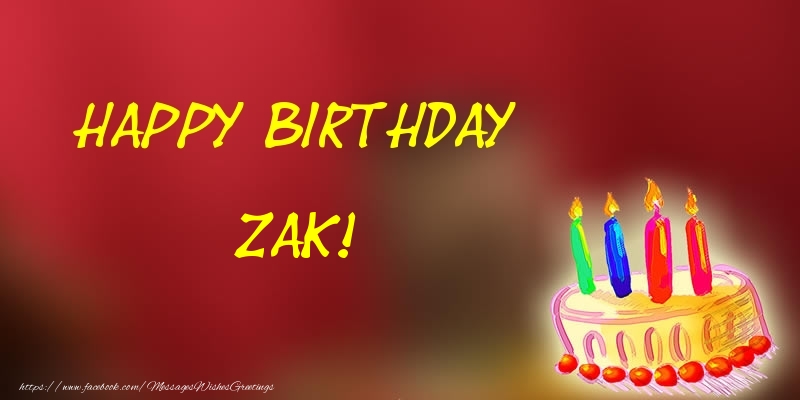 Greetings Cards for Birthday - Champagne | Happy Birthday Zak!