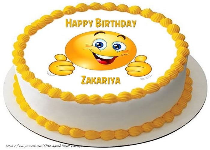 Greetings Cards for Birthday - Cake | Happy Birthday Zakariya