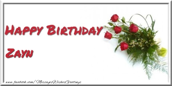 Greetings Cards for Birthday - Happy Birthday Zayn