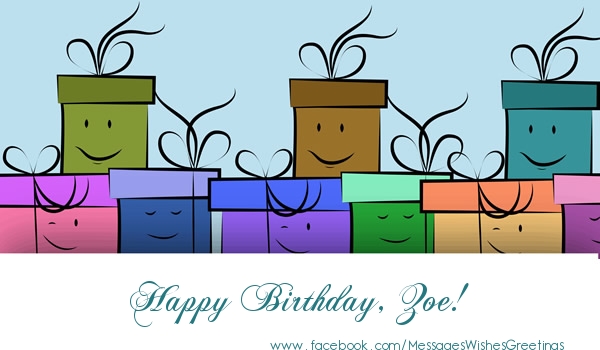 Greetings Cards for Birthday - Gift Box | Happy Birthday, Zoe!