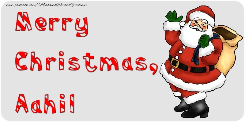 Greetings Cards for Christmas - Merry Christmas, Aahil